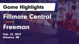 Fillmore Central  vs Freeman  Game Highlights - Feb. 22, 2019