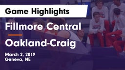 Fillmore Central  vs Oakland-Craig  Game Highlights - March 2, 2019