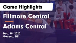 Fillmore Central  vs Adams Central  Game Highlights - Dec. 18, 2020