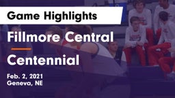 Fillmore Central  vs Centennial  Game Highlights - Feb. 2, 2021