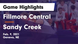 Fillmore Central  vs Sandy Creek  Game Highlights - Feb. 9, 2021