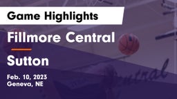 Fillmore Central  vs Sutton  Game Highlights - Feb. 10, 2023