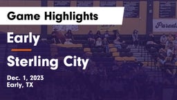 Early  vs Sterling City  Game Highlights - Dec. 1, 2023