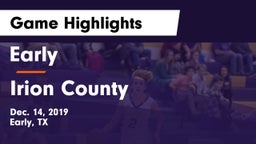 Early  vs Irion County  Game Highlights - Dec. 14, 2019