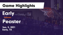 Early  vs Peaster  Game Highlights - Jan. 5, 2021