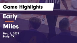 Early  vs Miles  Game Highlights - Dec. 1, 2023