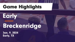 Early  vs Breckenridge  Game Highlights - Jan. 9, 2024