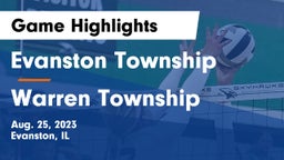 Evanston Township  vs Warren Township  Game Highlights - Aug. 25, 2023