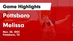 Pottsboro  vs Melissa  Game Highlights - Nov. 28, 2023
