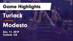 Turlock  vs Modesto Game Highlights - Jan. 11, 2019