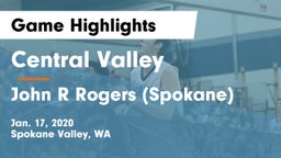 Central Valley  vs John R Rogers  (Spokane) Game Highlights - Jan. 17, 2020