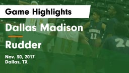 Dallas Madison  vs Rudder  Game Highlights - Nov. 30, 2017