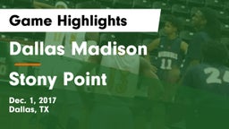 Dallas Madison  vs Stony Point  Game Highlights - Dec. 1, 2017
