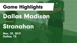 Dallas Madison  vs Stranahan  Game Highlights - Nov. 29, 2019
