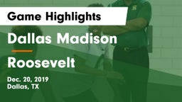 Dallas Madison  vs Roosevelt  Game Highlights - Dec. 20, 2019