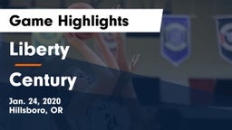 Liberty  vs Century  Game Highlights - Jan. 24, 2020