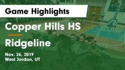 Copper Hills HS vs Ridgeline  Game Highlights - Nov. 26, 2019