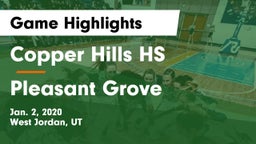 Copper Hills HS vs Pleasant Grove  Game Highlights - Jan. 2, 2020