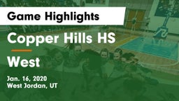 Copper Hills HS vs West  Game Highlights - Jan. 16, 2020