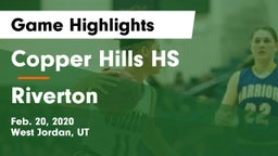 Copper Hills HS vs Riverton  Game Highlights - Feb. 20, 2020