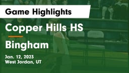 Copper Hills HS vs Bingham  Game Highlights - Jan. 12, 2023