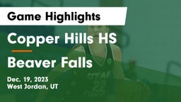 Copper Hills HS vs Beaver Falls  Game Highlights - Dec. 19, 2023