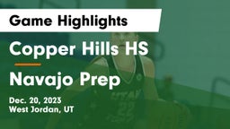 Copper Hills HS vs Navajo Prep  Game Highlights - Dec. 20, 2023