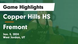 Copper Hills HS vs Fremont  Game Highlights - Jan. 5, 2024