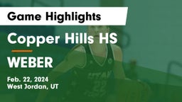 Copper Hills HS vs WEBER  Game Highlights - Feb. 22, 2024