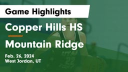 Copper Hills HS vs Mountain Ridge  Game Highlights - Feb. 26, 2024