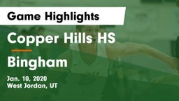 Copper Hills HS vs Bingham  Game Highlights - Jan. 10, 2020