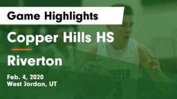 Copper Hills HS vs Riverton  Game Highlights - Feb. 4, 2020