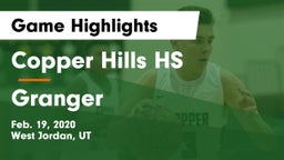 Copper Hills HS vs Granger  Game Highlights - Feb. 19, 2020