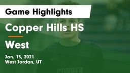 Copper Hills HS vs West  Game Highlights - Jan. 15, 2021