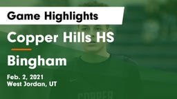 Copper Hills HS vs Bingham  Game Highlights - Feb. 2, 2021