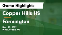 Copper Hills HS vs Farmington  Game Highlights - Dec. 29, 2022