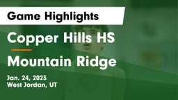 Copper Hills HS vs Mountain Ridge  Game Highlights - Jan. 24, 2023