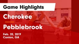 Cherokee  vs Pebblebrook Game Highlights - Feb. 20, 2019
