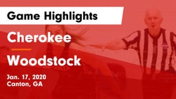 Cherokee  vs Woodstock  Game Highlights - Jan. 17, 2020