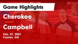 Cherokee  vs Campbell  Game Highlights - Feb. 27, 2024