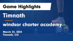 Timnath  vs windsor charter academy Game Highlights - March 22, 2024