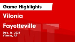 Vilonia  vs Fayetteville  Game Highlights - Dec. 16, 2021