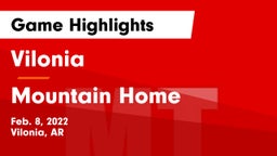 Vilonia  vs Mountain Home  Game Highlights - Feb. 8, 2022