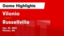 Vilonia  vs Russellville  Game Highlights - Jan. 25, 2022