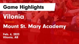 Vilonia  vs Mount St. Mary Academy Game Highlights - Feb. 6, 2023