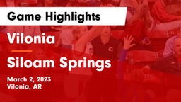 Vilonia  vs Siloam Springs  Game Highlights - March 2, 2023
