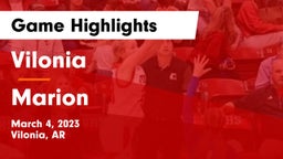 Vilonia  vs Marion  Game Highlights - March 4, 2023
