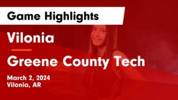 Vilonia  vs Greene County Tech  Game Highlights - March 2, 2024