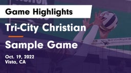Tri-City Christian  vs Sample Game Game Highlights - Oct. 19, 2022