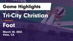 Tri-City Christian  vs Foot Game Highlights - March 28, 2023